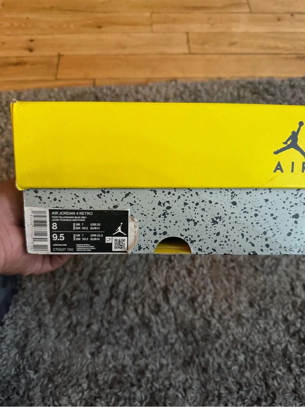 Jordan Kids' Yellow and Black Retro Sneakers